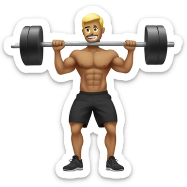 CrossFit man lifting weights sticker