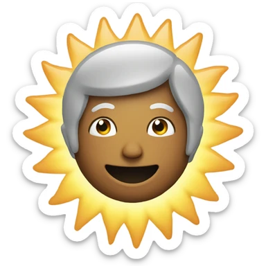 Good morning with a Sun smiling sticker