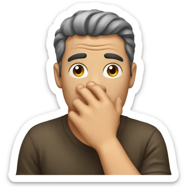 a man facepalming sticker