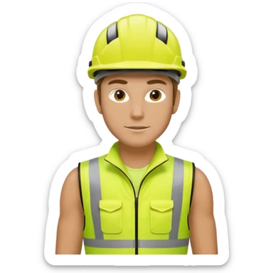 Cyclist with hi-vis vest sticker