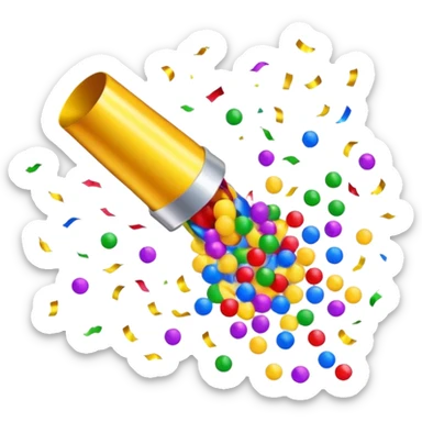 A celebratory final slide with confetti and party poppers sticker