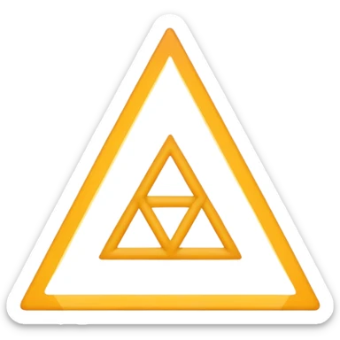 iOS style emoji, minimal summoning symbol, three dots triangle sticker