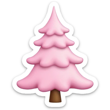 Pastell pink asthetic clean Christmas tree sticker