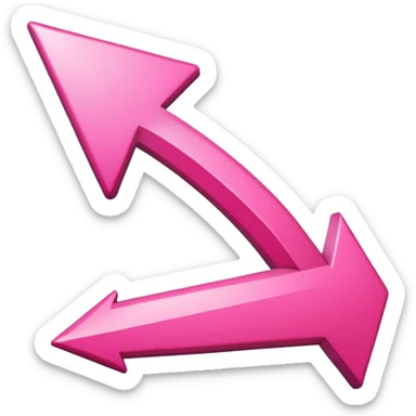 Right arrow in pink  sticker