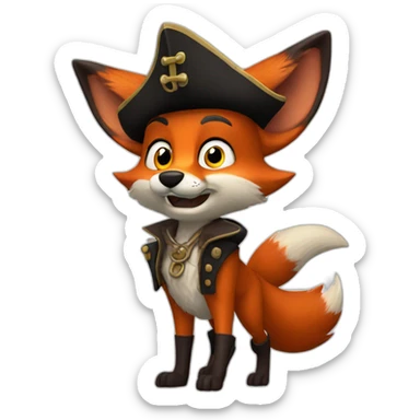 Foxy the pirate fox animatronic sticker