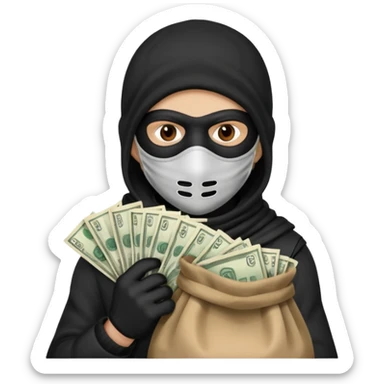 Thief,Knave. Half body sticker