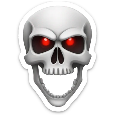Skull Punisher with red eyes sticker