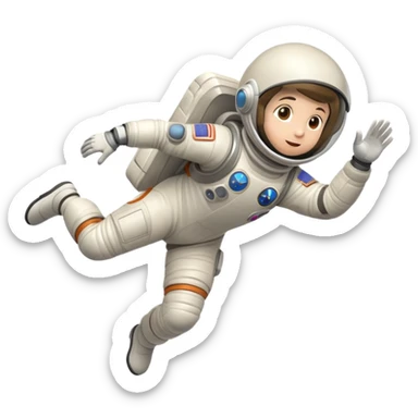 turn flying sideways sticker