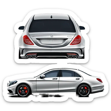 Mercedes-Benz S 63 AMG 2015 GREY COLOR  sticker