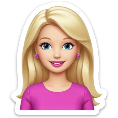 Aesthetic emoji barbi sticker