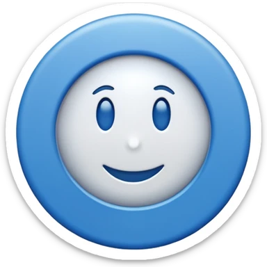 Un check blanco con el fondo azul y dentro de un circulo sticker