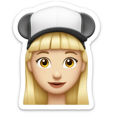 Gars blond coupe casquette with mickey mouse ears sticker