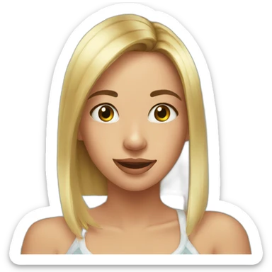 girl in bathroom mirror selfie sticker