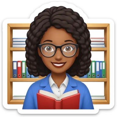 Bookstore Clerk black woman sticker