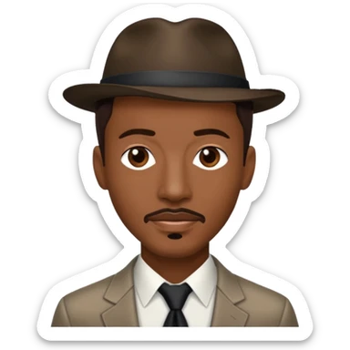 Ralph Tresvant with dark brown hair sticker
