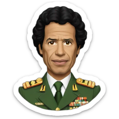 Mouammar Kadhafi sticker