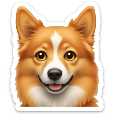 orange spitz with beige nose sticker