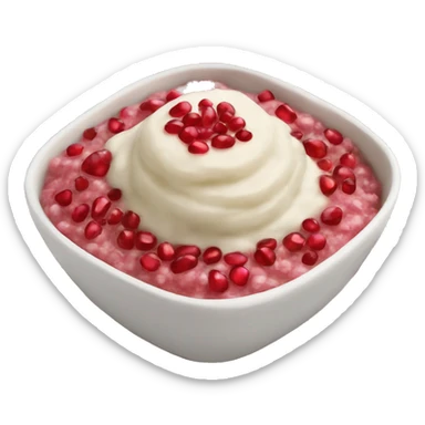 matbucha dip with pomegranate seeds on top sticker