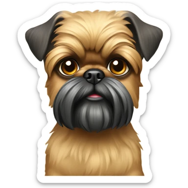 Tan New Year’s Brussels Griffon  sticker