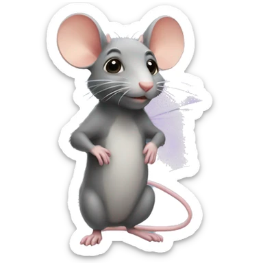 Rat with fairy wings sticker