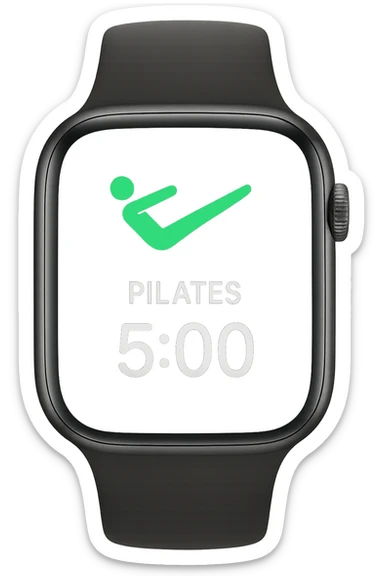 smartwatch con modalità attiva di pilates che segna 5 ore di pilates, REALISTICA 4K sticker
