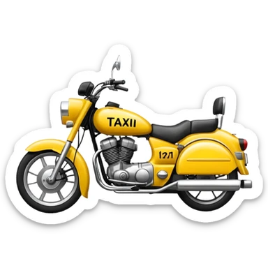 Un taxi que sea una moto y que ponga taxi y que sea una moto sticker