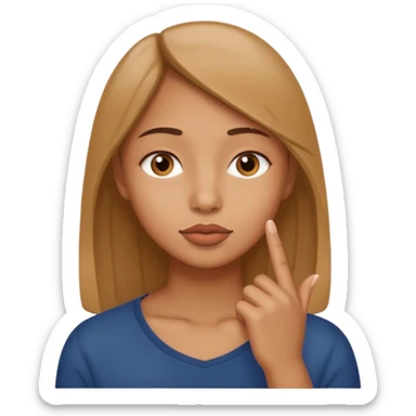 Emoji de humano mandando a callar sticker