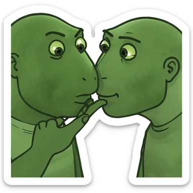 Me kissing my bfs hand sticker