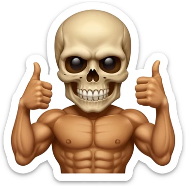 Skull punisher giving thumbs up sticker