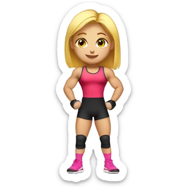 powerlifting girl sticker