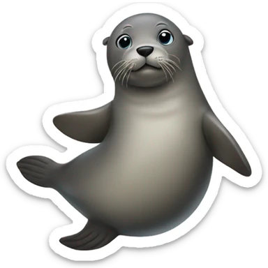 seal with an itchy leg going to doctors sticker