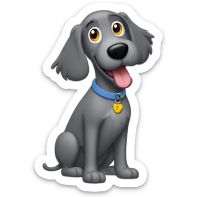 poochie from the itchy and scratchy tv show sticker