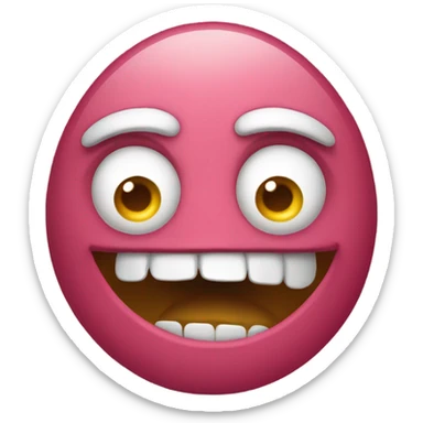 Yellow emoji, drooling, heart eyes sticker