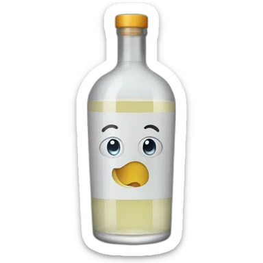 a bottle of vodka sticker