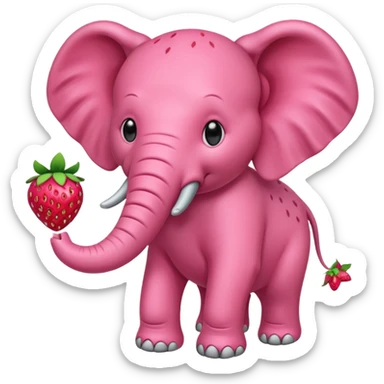 Strawberry elephant steal a brainrot sticker