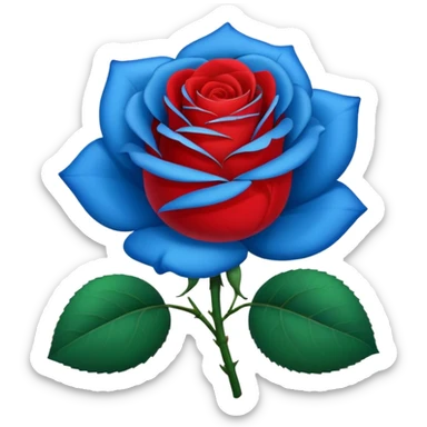 rose shape flower, no stem, now make it a 100% blue, 9.8% green, 0% red,  sticker