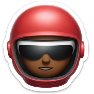 Among us imposter red bean video game character with visor and space suit sticker