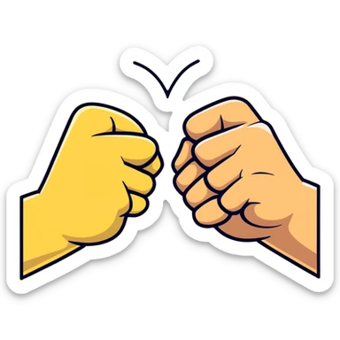 fist bump sticker