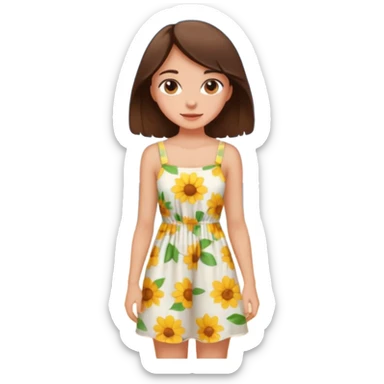summer vibes girl brun hair sticker