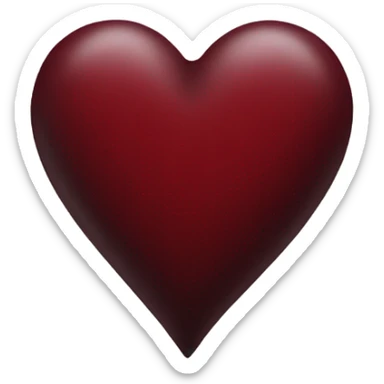 dark red heart sticker