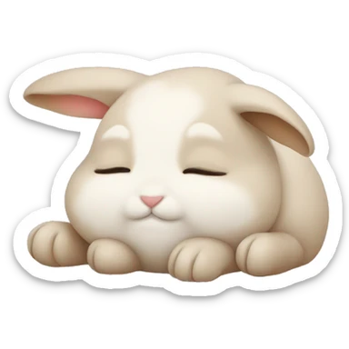 Cutest Bunny sleeping sticker