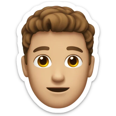 my boyfriend brown hair  sticker