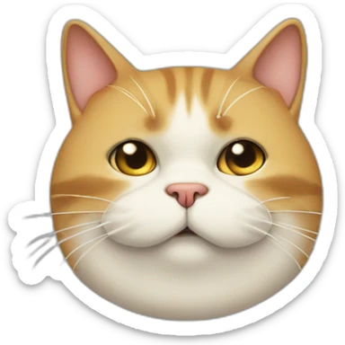 Fat cat with Poirot’s mustache sticker