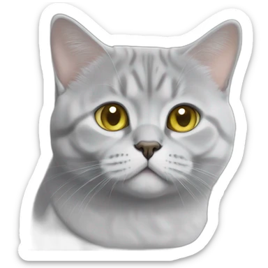 green eyes, golden british shorthair, silver golden british shorthair sticker