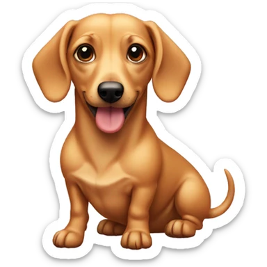 Blonde Weiner dog  sticker