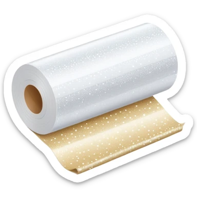 minimalist simple sparkle over a modern roll of patterned fabric, clean contemporary design, no ornamental or holiday elements sticker