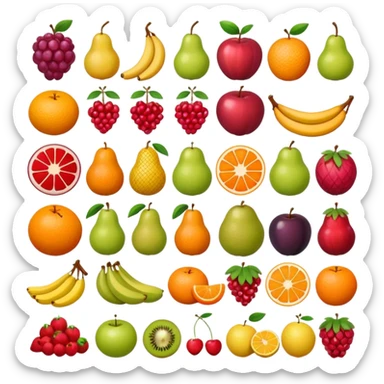 create me an image for a vertical in my super app, food vertical no human, food elements only sticker