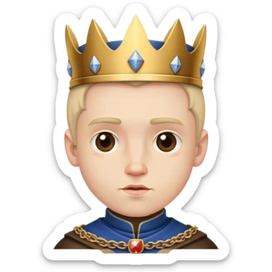 Little medieval duke without crown sticker