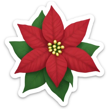 Poinsettia  sticker