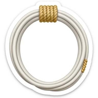 straight white rope sticker